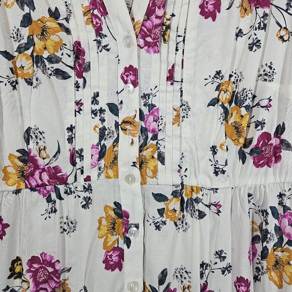 NWT Torrid peasant blouse women 14 Floral Peplum Peasant Career Office boho - Picture 7 of 12